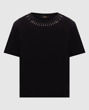 Twinset Black T-shirt with crystals 262AP2480