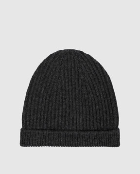 Bertolo Cashmere Dark gray cashmere hat 500019000005