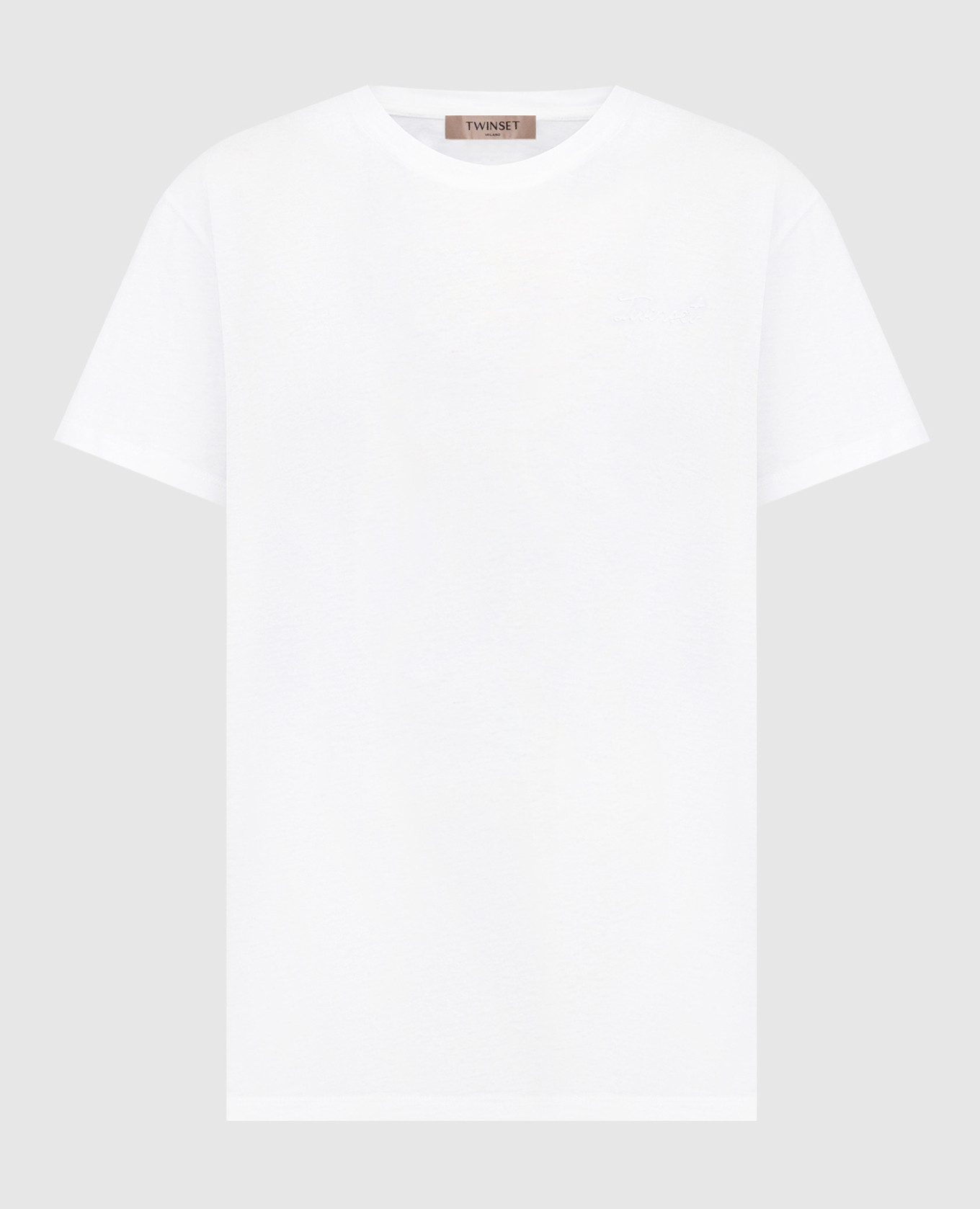 White T-shirt with textured logo