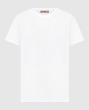 Twinset White T-shirt with textured logo 261TT2450