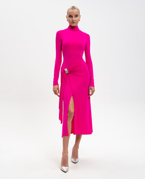 David Koma Pink midi dress with crystals AW25DK46D