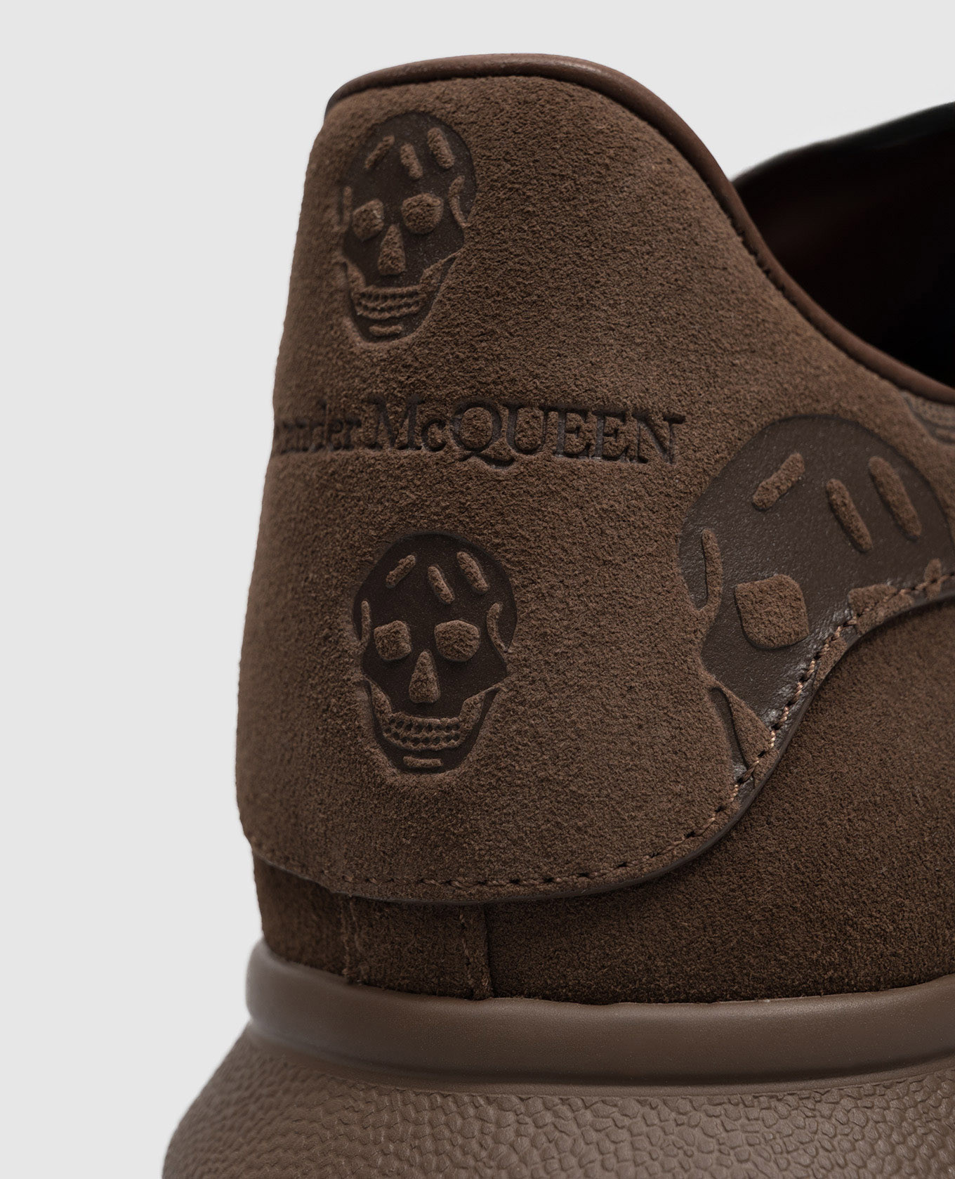 Brown suede oversized sneakers Alexander McQueen 5