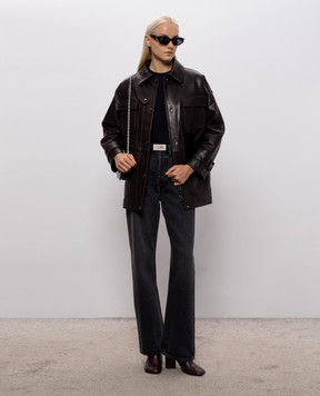 Babe Pay Pls Brown leather jacket 2635AMAZONE