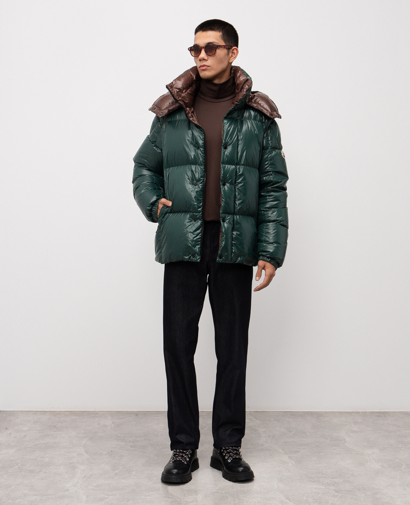 

Blue jeans with logo Moncler