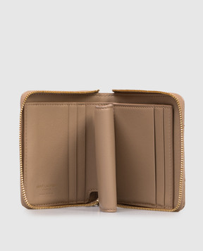 Saint Laurent Beige patent leather wallet 862522AAGGC