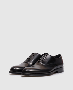 Canali Black leather oxfords RA01347621547