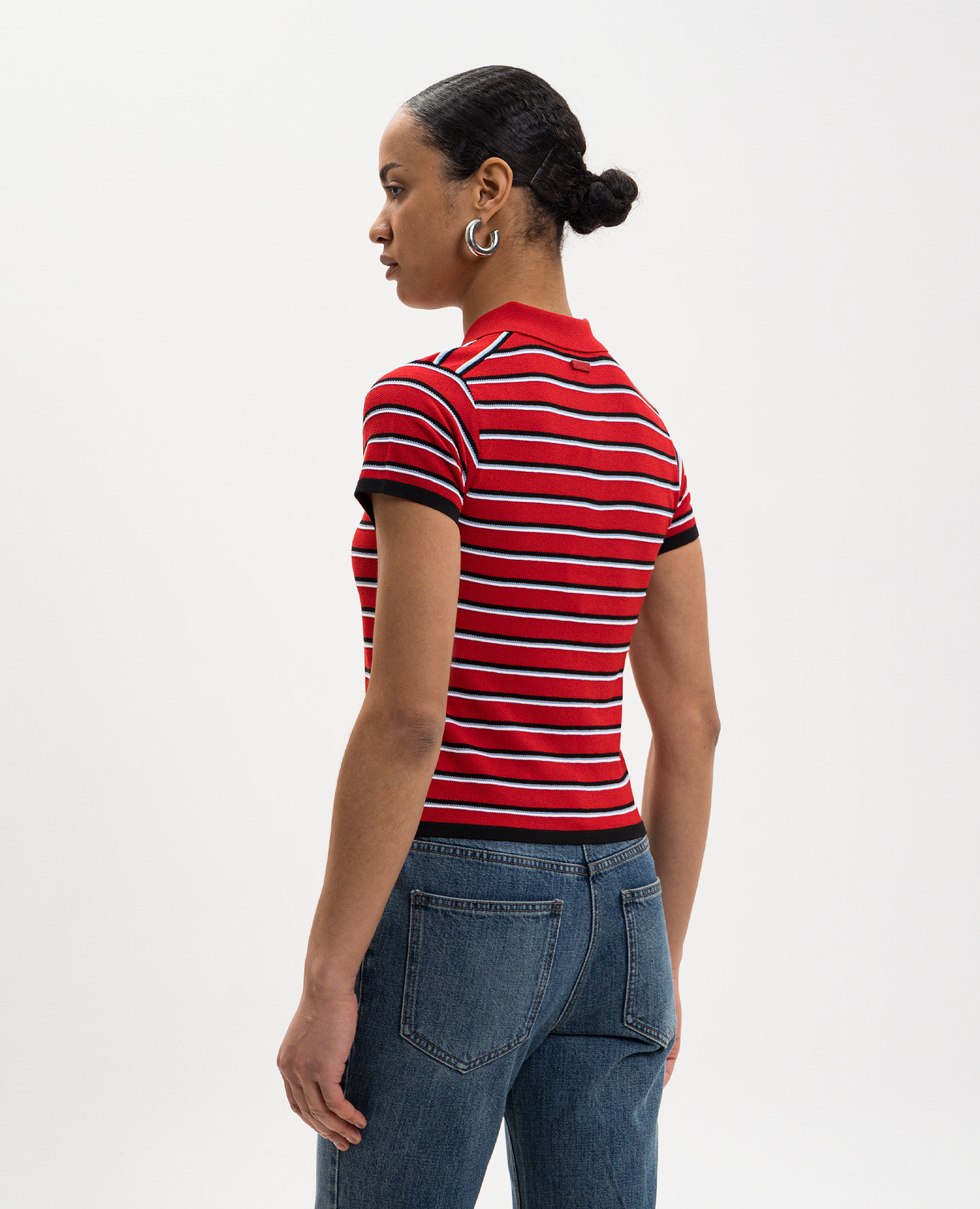 Red striped polo shirt Juun.j 4