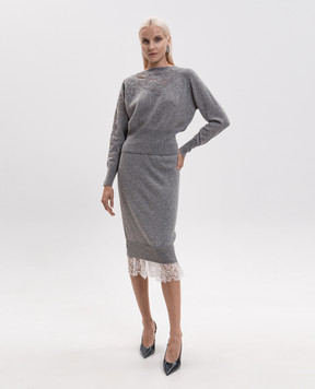 Ermanno Scervino Gray cashmere jumper D495M302APPYU