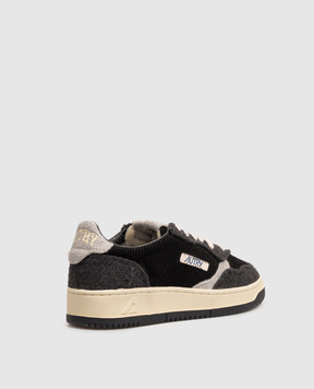 AUTRY Black velvet sneakers MEDALIST AULWV102