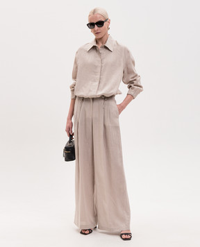 MooRER Beige linen shirt ELIZA-J ELIZAJGLX