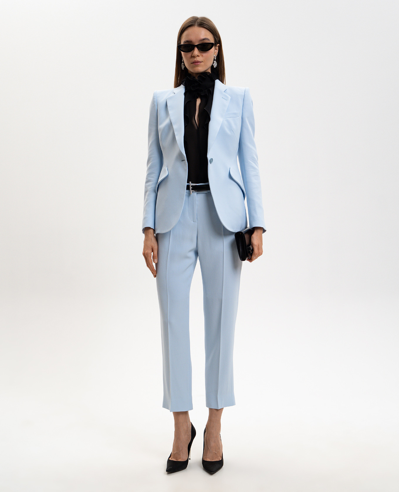 

Blue wool jacket Alexander McQueen, Light blue