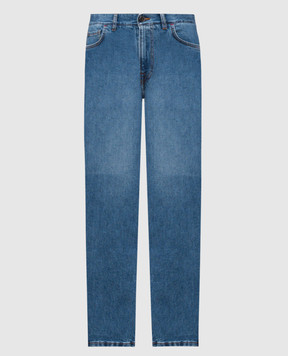 ISAIA Blue jeans with a worn effect PND005DJ125