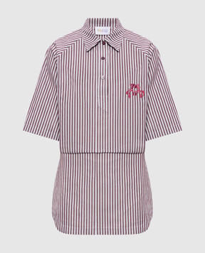 The Attico Burgundy striped mini dress 260WCA00489CCC133AA