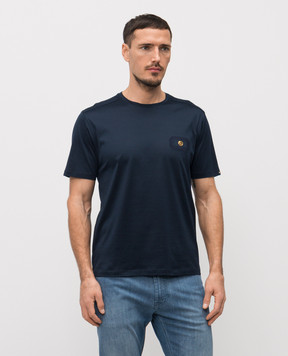 Stefano Ricci Blue T-shirt with logo MNH6104960TE0001
