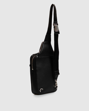 Santoni Black leather sling bag UIBBA2869BSAITB