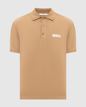 Givenchy Beige polo shirt with logo patch BML0144YPF