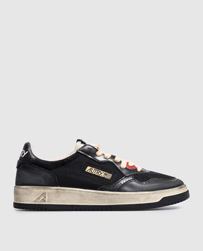 AUTRY Black MEDALIST Super Vintage combination sneakers AVLMKH01