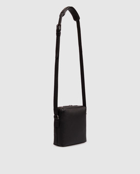 Stefano Ricci Black leather bag with textured emblem ND155GTUVD