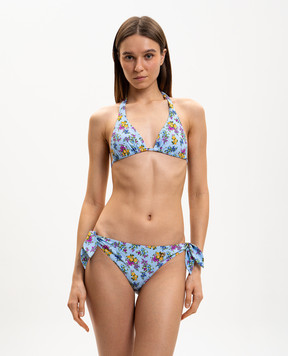 Dolce&Gabbana Blue floral print swimsuit O8A18JON0D2