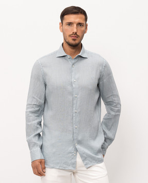 Pini Parma Green linen shirt SHILIGDTEAL