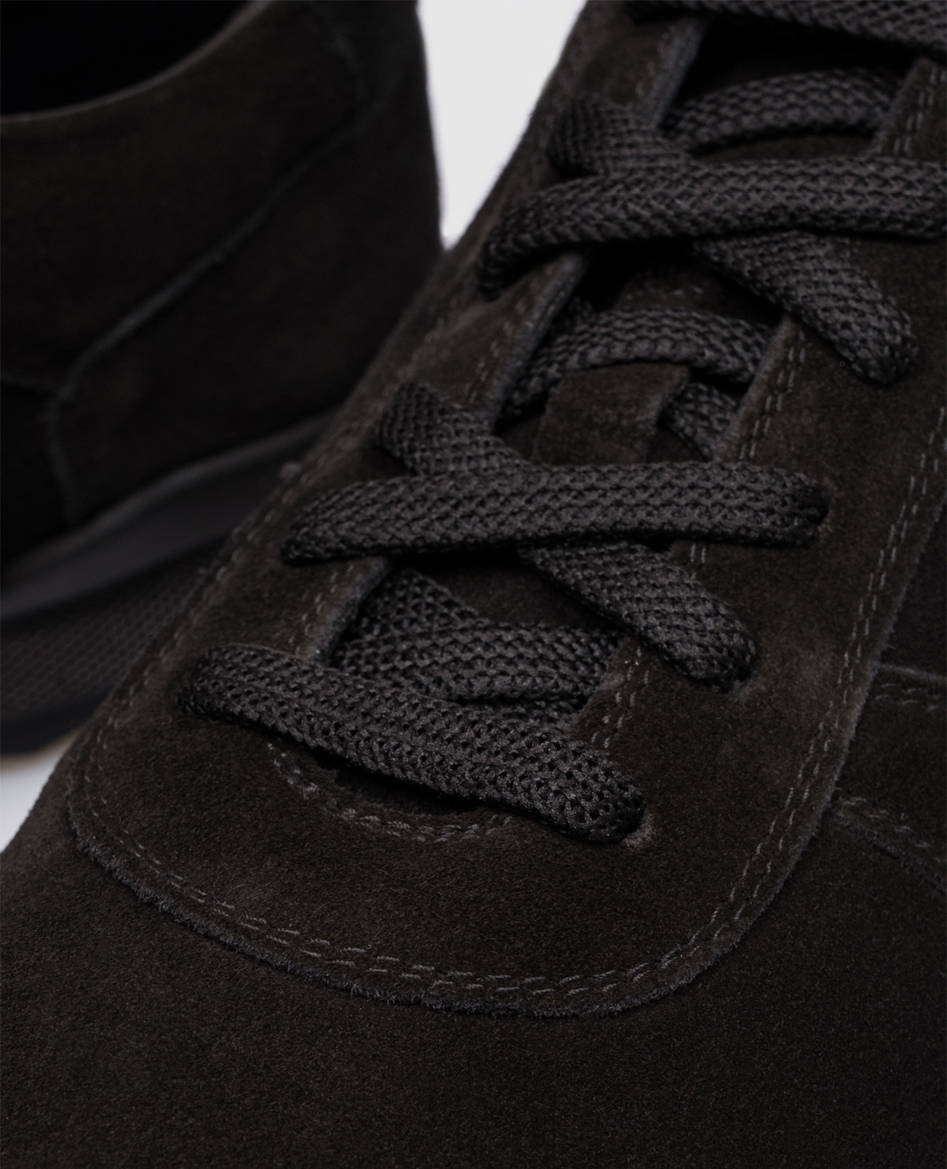 Black suede sneakers with textured logo Kiton 5