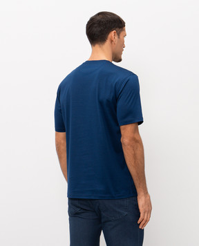 Stefano Ricci Blue T-shirt with monogram MNH6105140TE0001