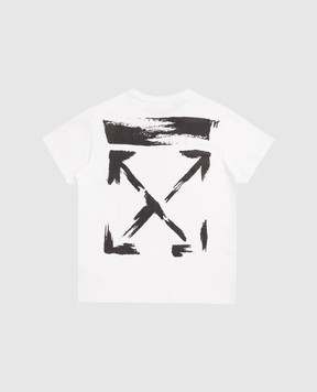 Off-White Children's white T-shirt with logo print 44BAA002S26J006