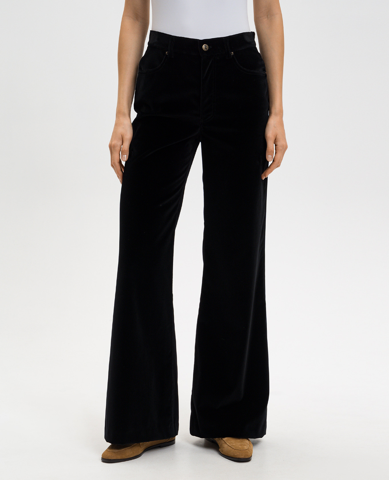 

Black velvet flared pants La DoubleJ