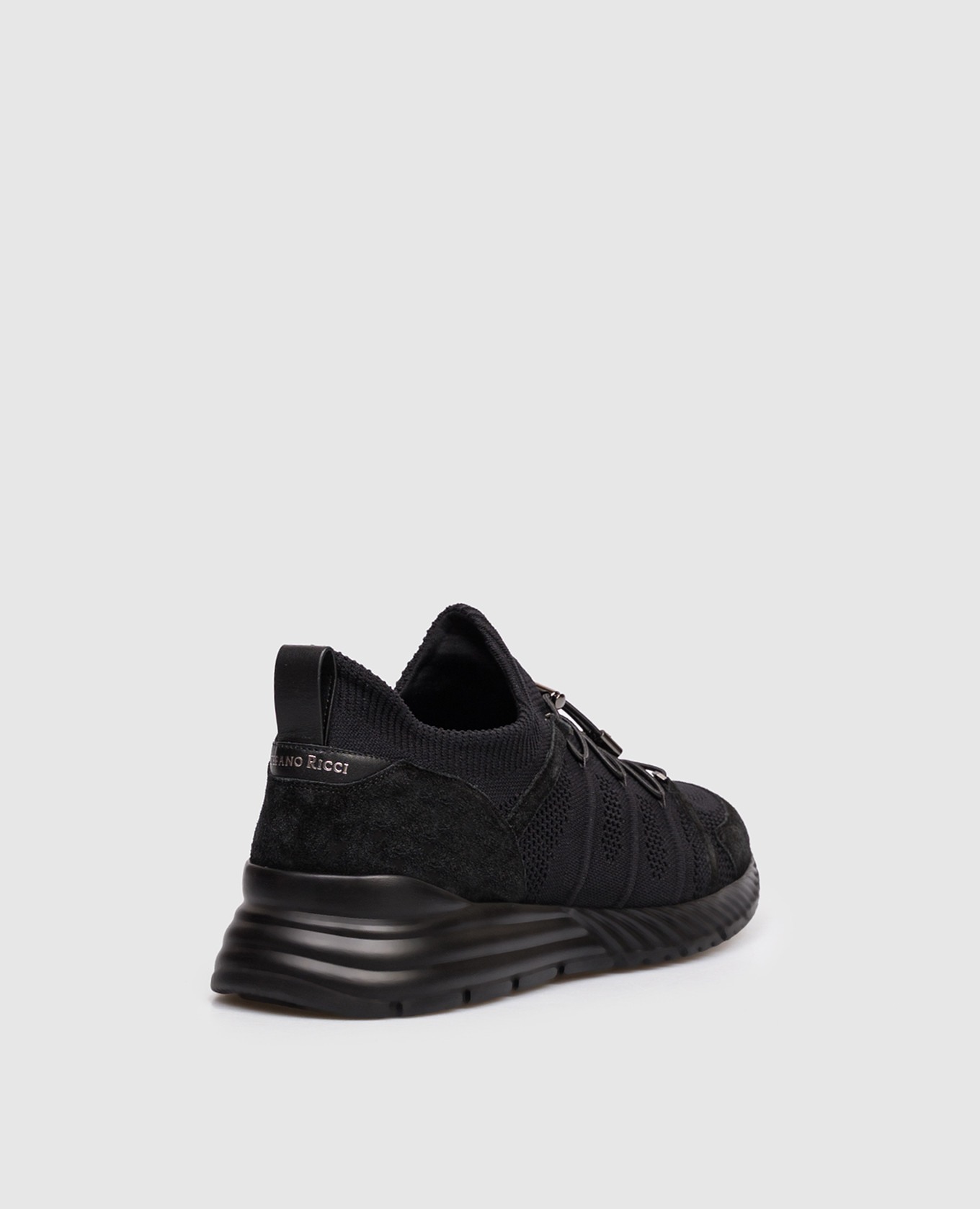 

Black sneakers with monogram Stefano Ricci