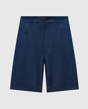 Givenchy Blue shorts with logo print BM51PE517D