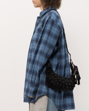 Innerraum Black HM0 beaded hobo bag HM0BSBKROBT