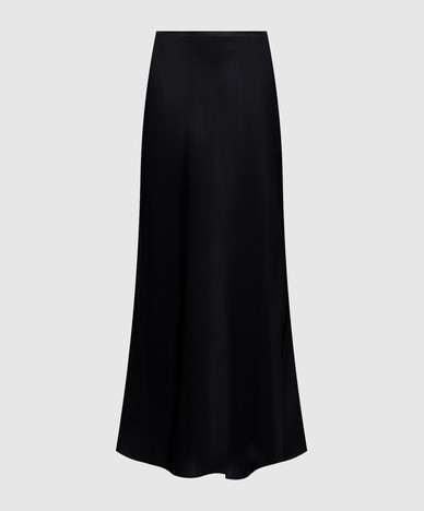 ELI black silk skirt