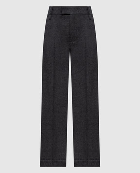 Brunello Cucinelli Grey wool and cashmere trousers MB162P8492