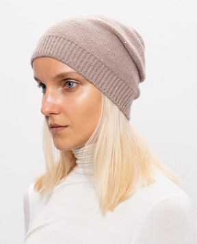Fabiana Filippi Beige wool, silk and cashmere hat SAD216A882D296