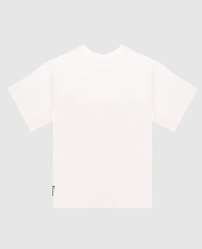 Sprayground Children's beige T-shirt with logo embroidery SPY1459IVO
