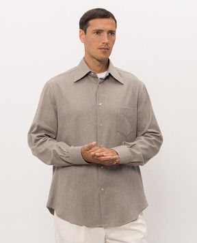 Brunello Cucinelli Gray patterned shirt MY6370621