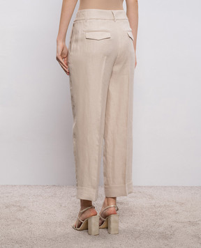 Peserico Beige linen pants A04210D02606