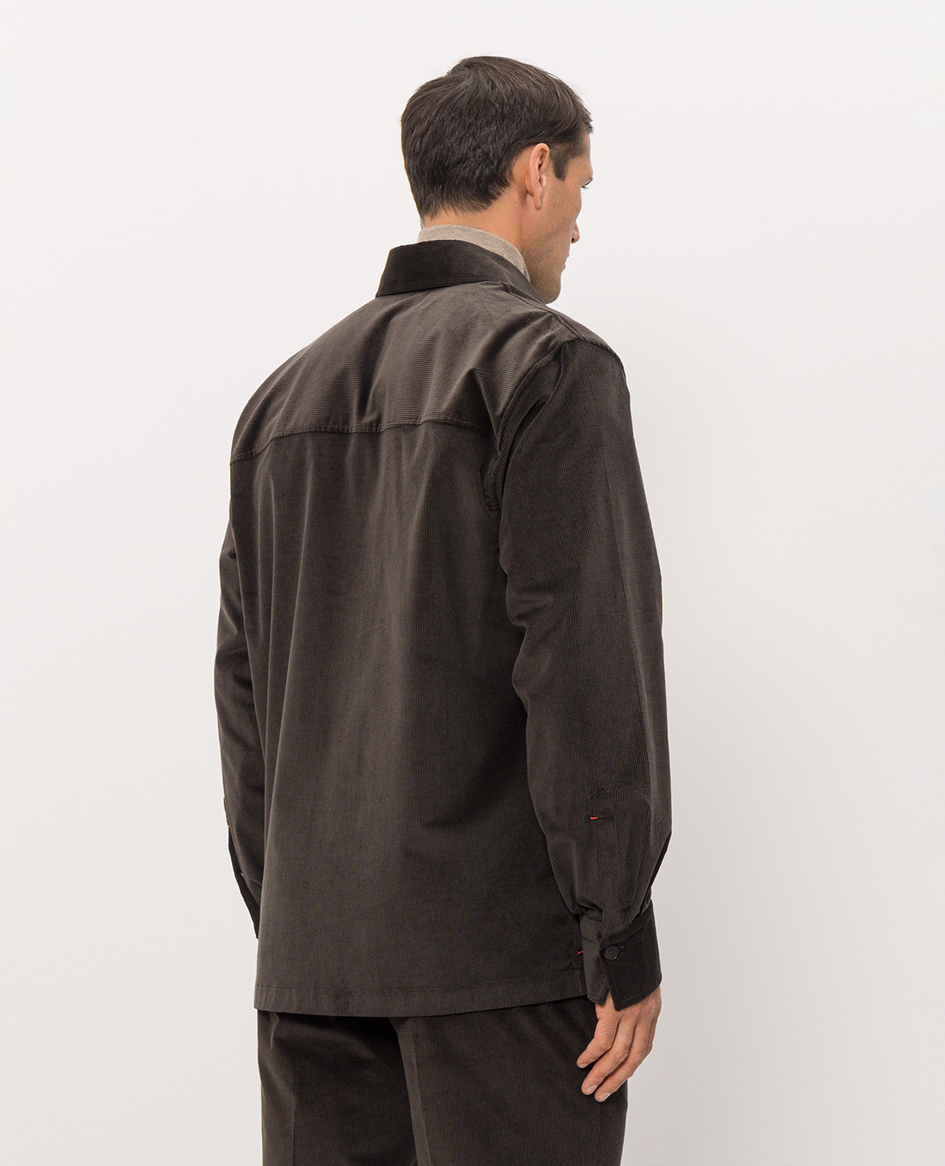 Green corduroy shirt ISAIA 4