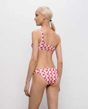 Missoni Pink one-shoulder patterned swimsuit MC23SP02BR014I