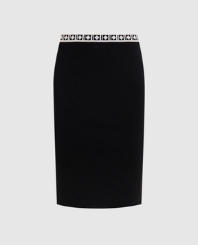 Versace Black skirt with logo embroidery 10257741A18357