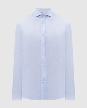 Brunello Cucinelli Blue linen shirt MM6840627