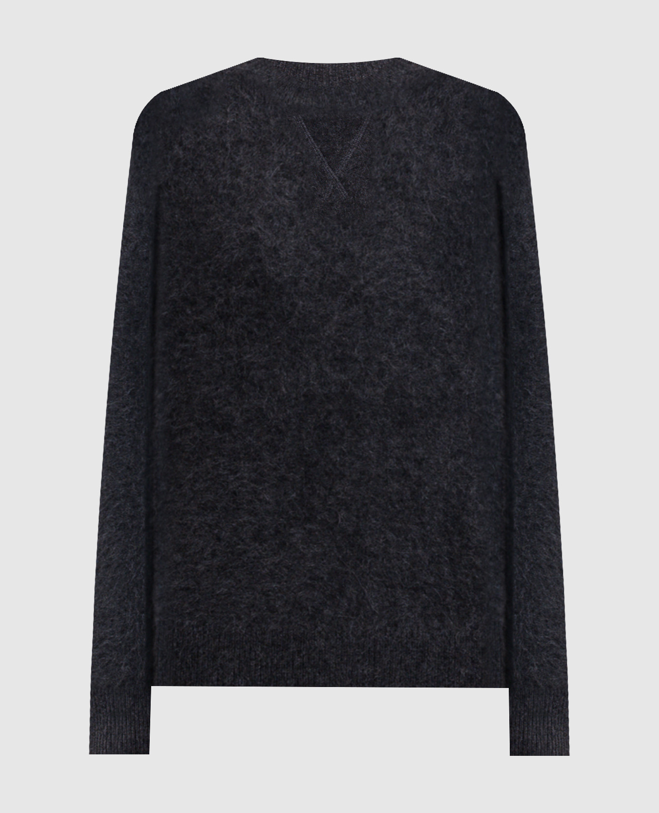 ARIA gray yak wool sweater with scarf
