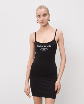Palm Angels Black mini dress Milan LA PWDH009S26JER001