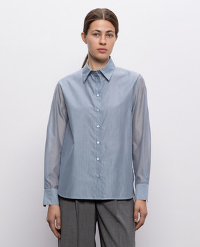 Peserico Blue shirt with silk A0624608372