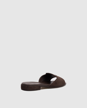 Jimmy Choo Dina brown suede flip-flops DINAFLATSUE