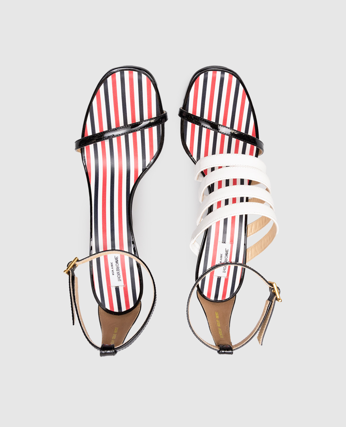 

Black patent leather sandals Thom Browne