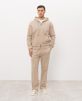 Peserico Beige sports jacket with logo patch R57009J0DK00088