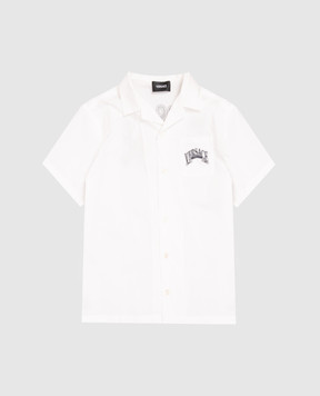 Versace Children's white shirt with logo print 10229091A16937