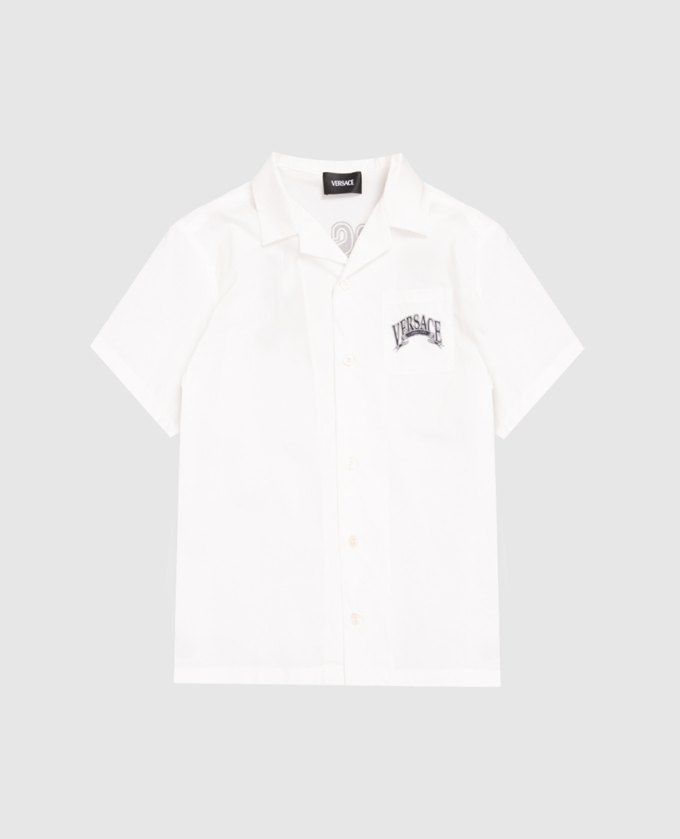 

Children's white shirt with logo print Versace
