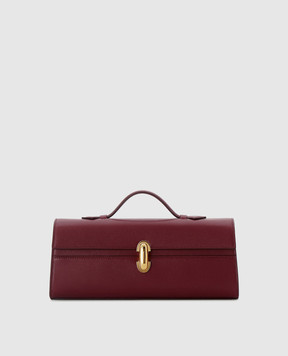 Savette Burgundy leather Symmetry Pochette clutch H01401